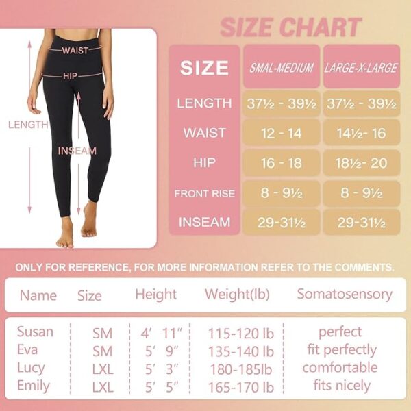 iceROSE 7 Pack Leggings for Women, High Waisted Tummy Control Soft Black Yoga Leggings for Workout Running Maternity - Image 5